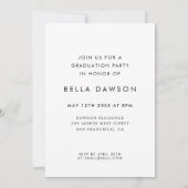 Einladung zur niedlichen Graduierungspartei (Rückseite)