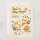 Einladung zur niedlichen Honey Bee Baby Dusche (Vorderseite)