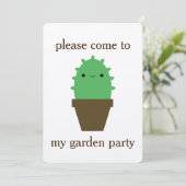 Einladung zur niedlichen Kaktus-Pflanze (Stehend Vorderseite)