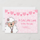 Einladung zur niedlichen Lamb-Babydusche (Vorderseite)