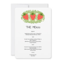 Einladung zur niedlichen Red Strawberry Leafy Wedd