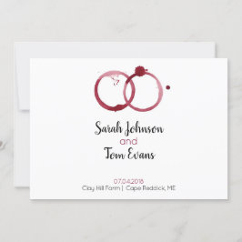 Einladung zur niedlichen Weinhochzeit