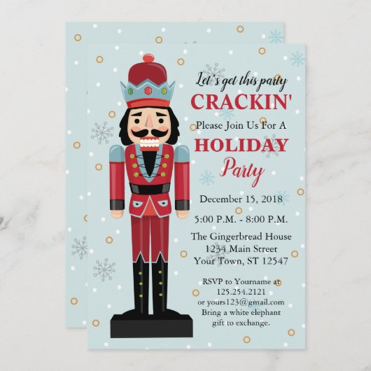 Einladung zur Nutcracker Holiday Party (Vorne/Hinten)