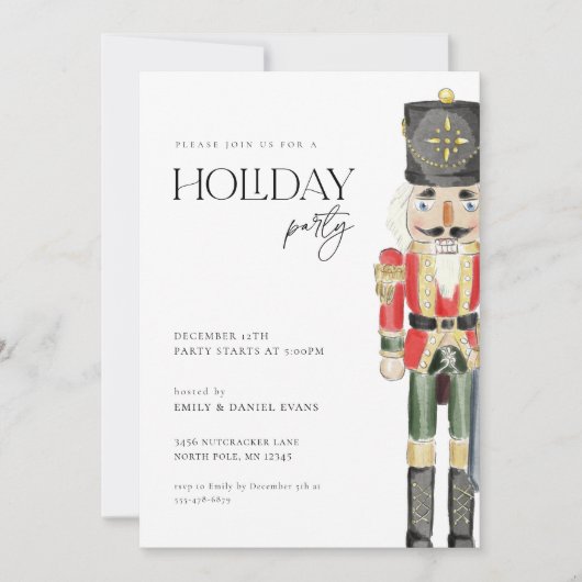 Einladung zur Nutcracker Holiday Party (Vorderseite)