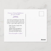 Einladung zur Öle-Klasse für natürliche Lösungen Postkarte (Rückseite)