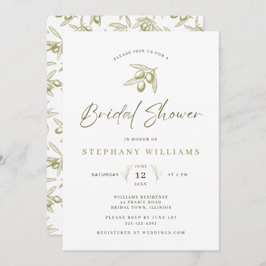 Einladung zur Olivendusche (Vorne/Hinten)