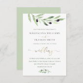 Einladung zur Olivenfachhochzeit (Vorne/Hinten)