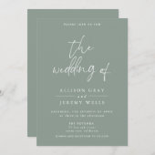 Einladung zur Olivenhochzeit (Vorne/Hinten)