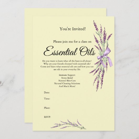 Einladung zur Ölklasse (Vorne/Hinten)