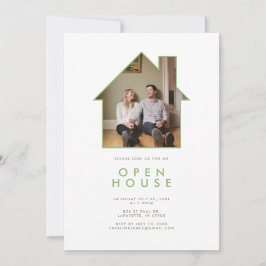 Einladung zur Open-House-Party (Vorderseite)