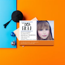 Einladung zur Orange and Blue Graduation Party
