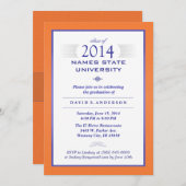 Einladung zur Orange & Blue Formal Graduation Part (Vorne/Hinten)