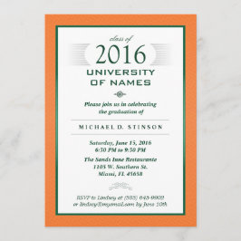 Einladung zur Orange & Green Formal Graduation Par