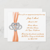 Einladung zur Orange Infinity Heart Engagement Par (Vorne/Hinten)