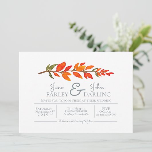 Einladung zur Orangenfrüchte (Stehend Vorderseite)