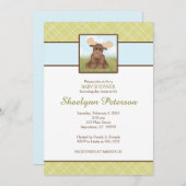 Einladung zur originalen Elch Baby Dusche (Vorne/Hinten)