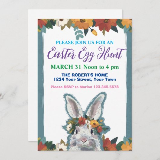 Einladung zur Ostereierjagd (Vorne/Hinten)