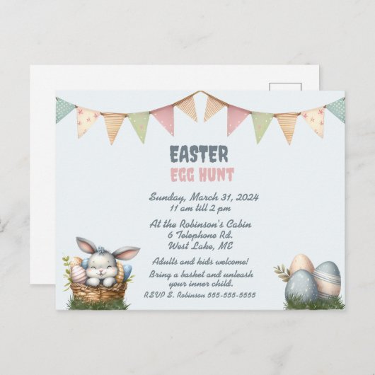 Einladung zur Ostereierjagd (Vorne/Hinten)