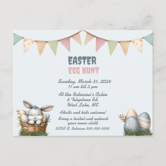 Einladung zur Ostereierjagd (Vorderseite)