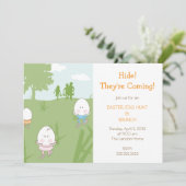 Einladung zur Ostereierjagd (Stehend Vorderseite)