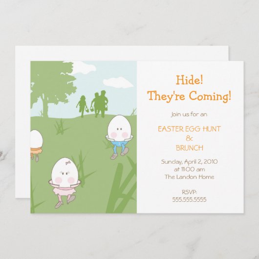 Einladung zur Ostereierjagd (Vorne/Hinten)