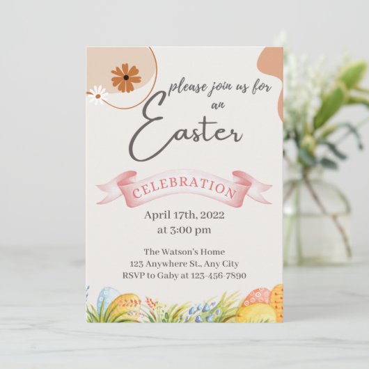 Einladung zur Ostereierjagd (Stehend Vorderseite)