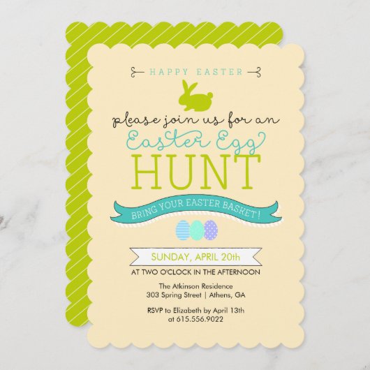 Einladung zur Ostereierjagd (Vorne/Hinten)