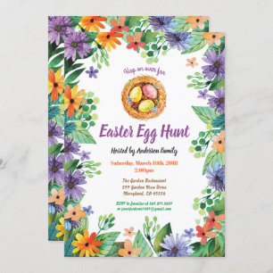 Einladung zur Ostereierjagd. Blume