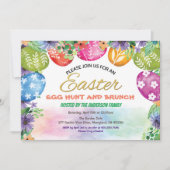 Einladung zur Ostereierjagd. Blume (Vorderseite)