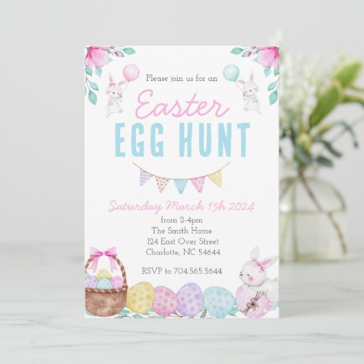 Einladung zur Ostereierjagd, Jägerjagd in der Kirc (Stehend Vorderseite)