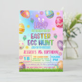 Einladung zur Ostereierjagd - Pastelle (Stehend Vorderseite)