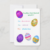 Einladung zur Ostereierjagd - Personalisierung des (Rückseite)