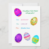 Einladung zur Ostereierjagd - Personalisierung des (Rückseite)