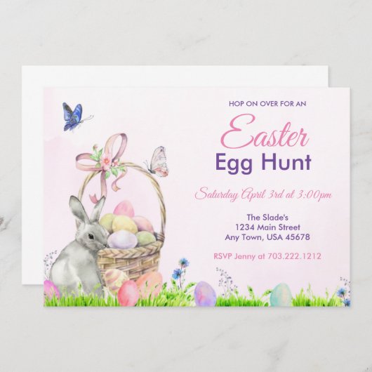 Einladung zur Ostereijagd (Vorne/Hinten)