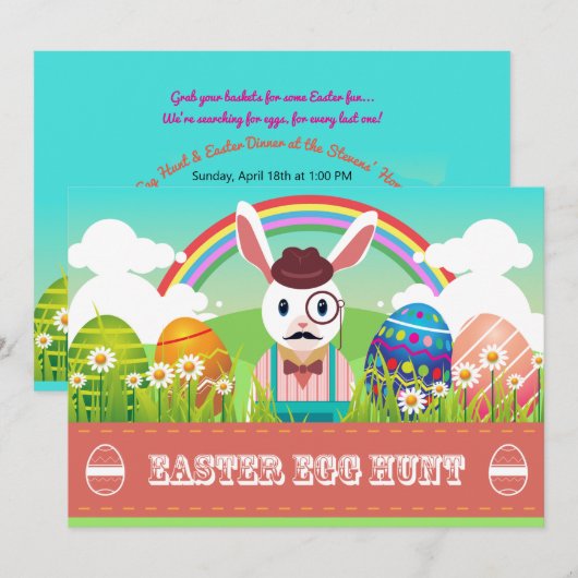 Einladung zur Ostereijagd (Vorne/Hinten)