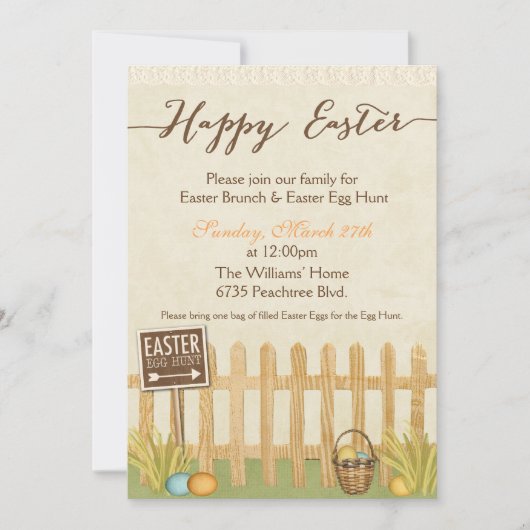 Einladung zur Osterfeier (Vorderseite)