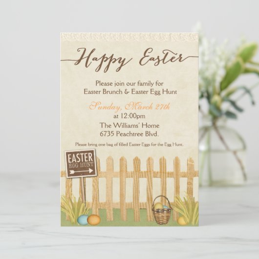 Einladung zur Osterfeier (Stehend Vorderseite)