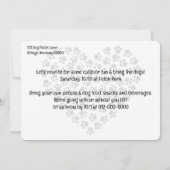 Einladung zur Outdoor-Party mit vier austauschbare (Rückseite)
