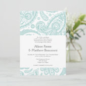 Einladung zur Paisley-Hochzeit (Stehend Vorderseite)