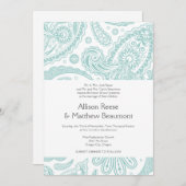 Einladung zur Paisley-Hochzeit (Vorne/Hinten)