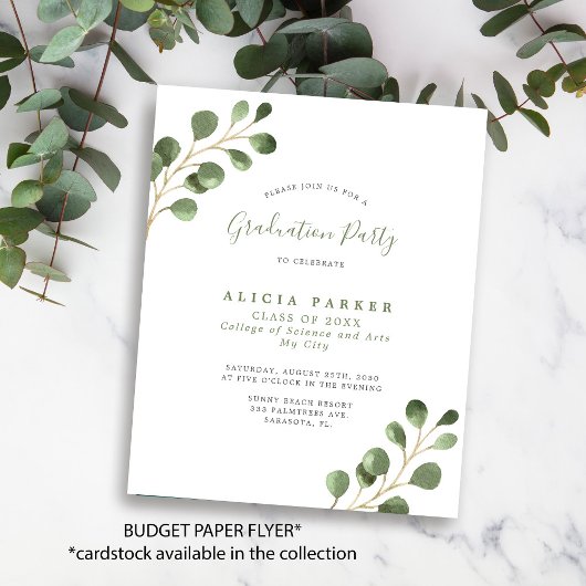 Einladung zur Partei für den Abschluss der Eukalyp Flyer