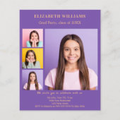 Einladung zur Partei für den lila Foto (Vorderseite)