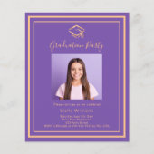 Einladung zur Partei für den lila Foto (Vorderseite)