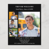 Einladung zur Partei für den Schwarz-weißen Foto (Vorderseite)