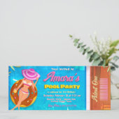 Einladung zur Party Einladung am Pool (Stehend Vorderseite)