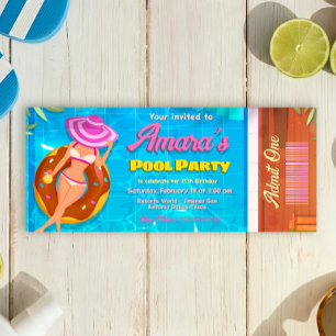 Einladung zur Party Einladung am Pool
