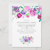 Einladung zur Party für lila und Minusflora (Vorderseite)