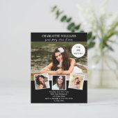 Einladung zur Party für Schwarz-weiße Fotos (Stehend Vorderseite)