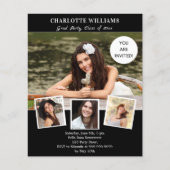 Einladung zur Party für Schwarz-weiße Fotos (Vorderseite)