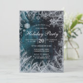 Einladung zur Party in Navy & Silver Snow (Stehend Vorderseite)